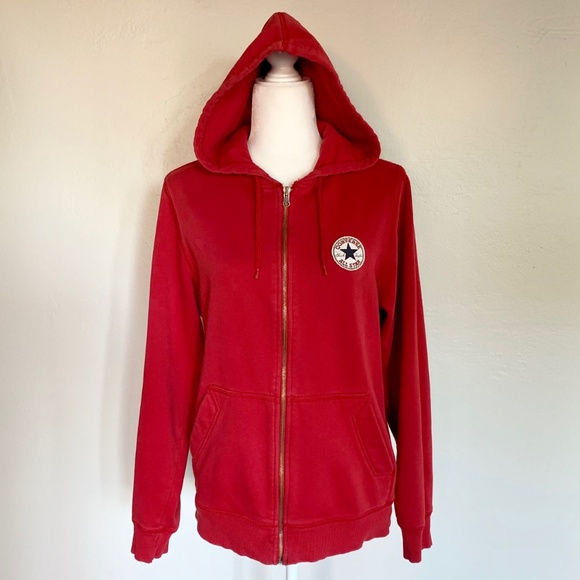 converse zip up sweater